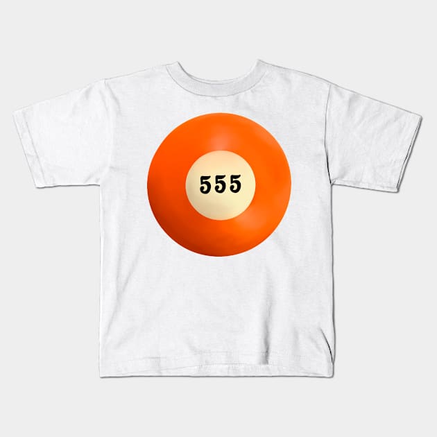 555 Angel Number Pool Ball Kids T-Shirt by notastranger